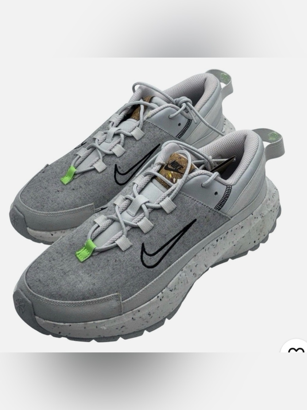 Nike Crater Remixa DA1468-004 Grey White Speckle Running Shoes Sneakers Size 10